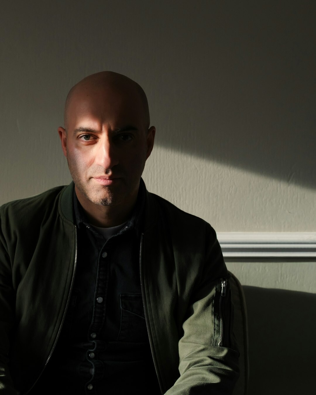Portrait of a Swiss male sound designer for film